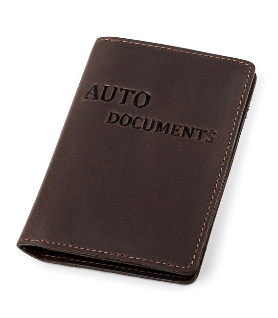 Обкладинка для автодокументів Shvigel 13922 шкіряна Коричнева картинка, зображення, фото