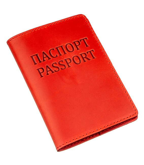 Обкладинка на паспорт Shvigel 13959 Crazy шкіряна Червона картинка, зображення, фото