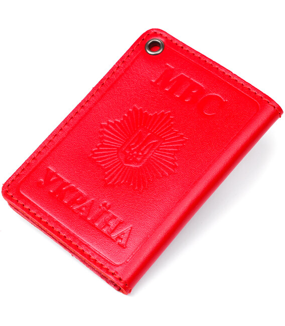 Компактная обложка на документы МВС Украины SHVIGEL 13978 Красная фото, картинка, изображение