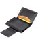 Візитниця для карток глянцева з натуральної шкіри GRANDE PELLE 11293 Чорна картинка, зображення, фото