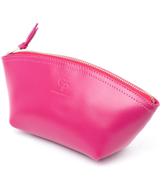Женская косметичка из кожи Amelin GRANDE PELLE 11301 Фуксия фото, картинка, изображение