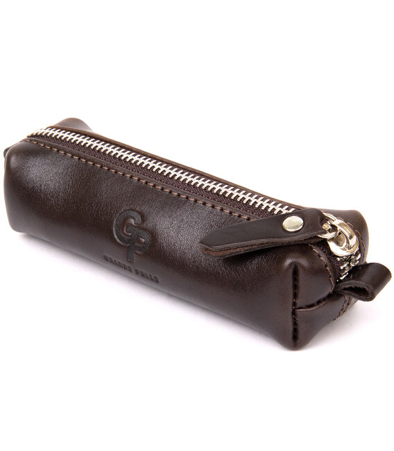 Кожаная универсальная ключница GRANDE PELLE 11339 Коричневый фото, картинка, изображение