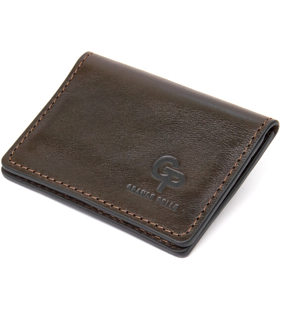 Кожаная визитница GRANDE PELLE 11488 Коричневый фото, картинка, изображение
