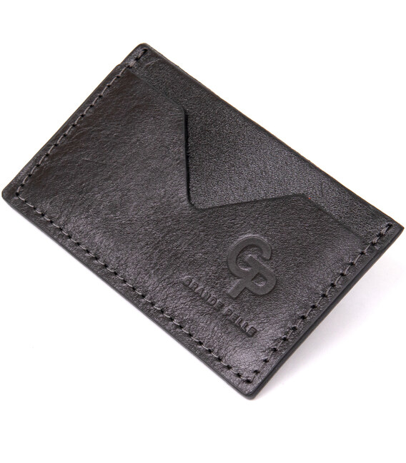 Маленький кожаный картхолдер GRANDE PELLE 11498 Черный фото, картинка, изображение