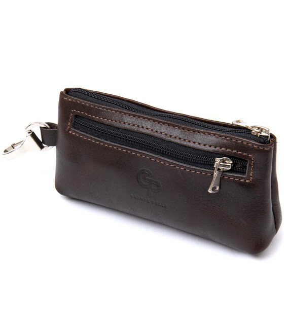 Кожаная ключница GRANDE PELLE 11381 Коричневый фото, картинка, изображение