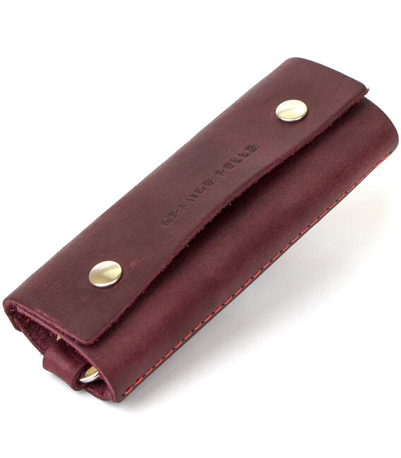Ключница из натуральной кожи GRANDE PELLE 11389 Бордовый фото, картинка, изображение