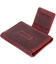 Винтажная кожаная визитница GRANDE PELLE 11408 Бордовый фото, картинка, изображение