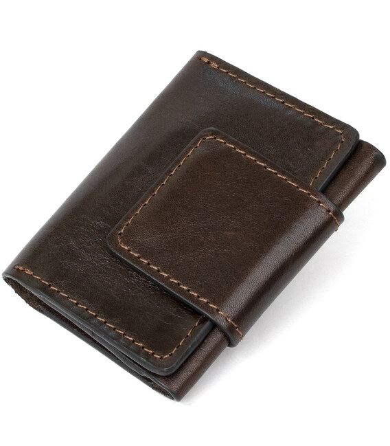Шкіряна візитниця GRANDE PELLE 11410 Темно-коричневий картинка, зображення, фото