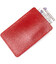 Винтажный кожаный картхолдер GRANDE PELLE 11505 Красный фото, картинка, изображение