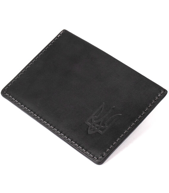 Кожаная обложка для пенсионного удостоверения GRANDE PELLE 11506 Черный фото, картинка, изображение