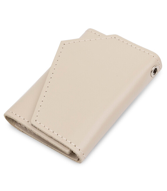 Небольшая кожаная ключница GRANDE PELLE 11523 Бежевый фото, картинка, изображение