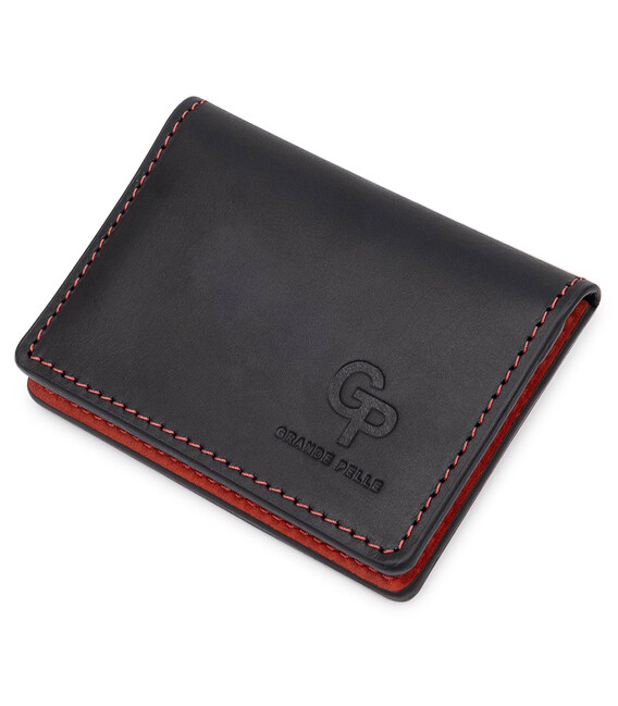 Кожаная винтажная обложка для прав GRANDE PELLE 11535 Черный фото, картинка, изображение