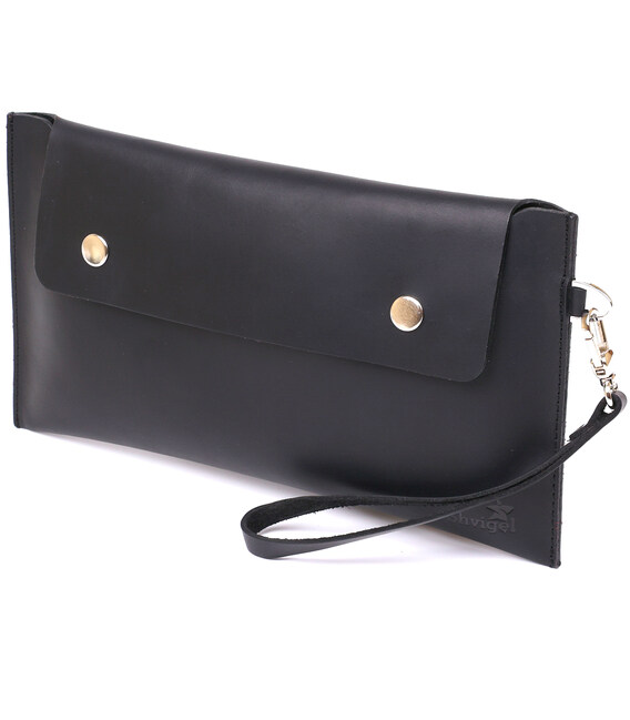 Шкіряна матова тревел-косметичка унісекс Shvigel 16426 Чорний картинка, зображення, фото