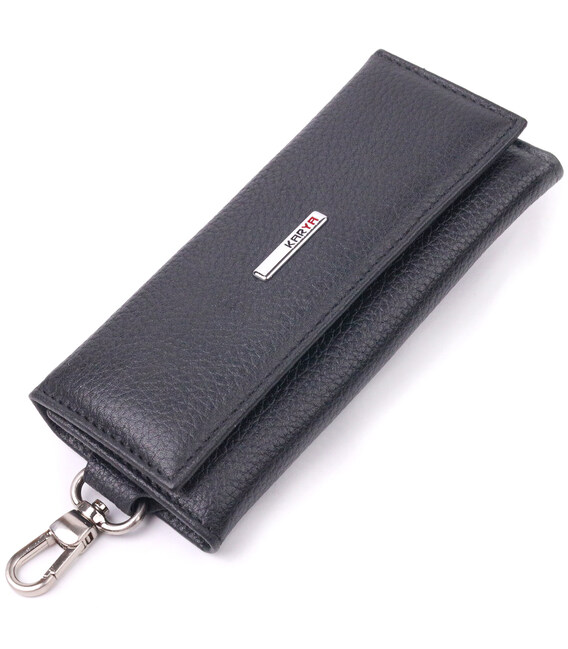 Стильная ключница из натуральной кожи KARYA 21427 Черный фото, картинка, изображение