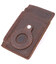 Оригинальный картхолдер с держателем для Apple AirTag из натуральной кожи GRANDE PELLE 11627 Коричневый фото, картинка, изображе