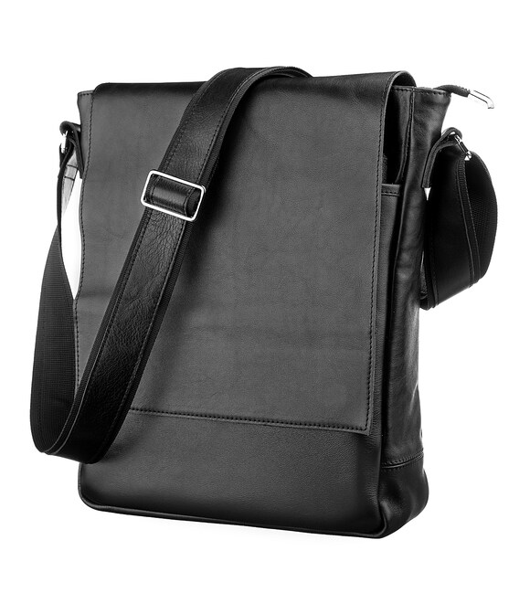 Сумка SHVIGEL 11079 кожаная Черная фото, картинка, изображение