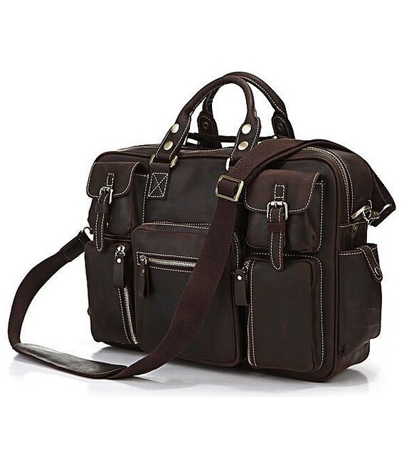 Сумка мужская Vintage 14052 Коричневая фото, картинка, изображение