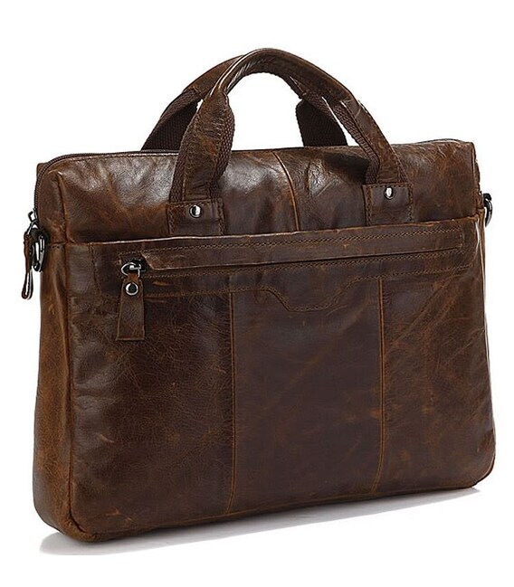 Кожаная сумка для документа с отделением для нетбука Vintage 14059 Коричневая фото, картинка, изображение