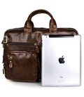 Шкіряна сумка трансформер для роботи поїздок та міста Vintage 14074 Коричнева картинка, зображення, фото