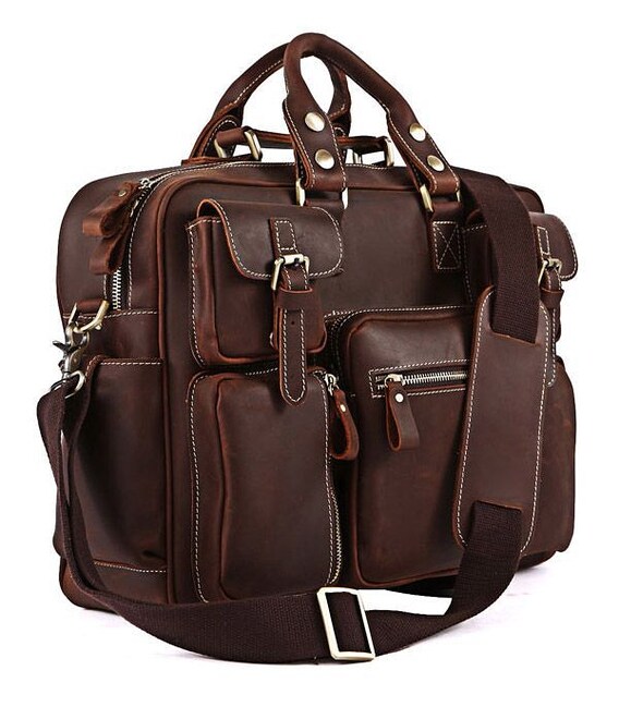 Сумка мужская Vintage 14075 кожаная Коричневая фото, картинка, изображение