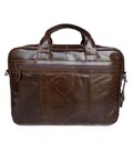 Кожаная сумка для ноутбука работы поездок и документов Vintage 14152 Коричневая фото, картинка, изображение