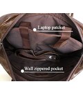 Шкіряна сумка для ноутбука роботи поїздок та документів Vintage 14152 Коричнева картинка, зображення, фото