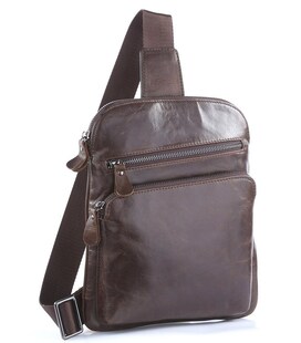 Шкіряна чоловіча сумка через плече для документів та міста Vintage 14185 Коричнева картинка, зображення, фото