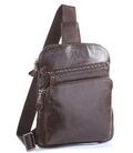 Шкіряна чоловіча сумка через плече для документів та міста Vintage 14185 Коричнева картинка, зображення, фото