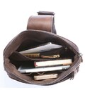 Шкіряна чоловіча сумка через плече для документів та міста Vintage 14185 Коричнева картинка, зображення, фото