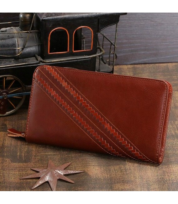 Чоловік клатч Vintage 14197 шкіряний Коричневий картинка, зображення, фото