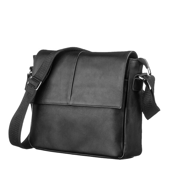 Сумка SHVIGEL 00858 кожаная Черная фото, картинка, изображение