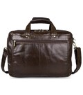 Кожаная сумка для ноутбука работы и документов Vintage 14247 Коричневая фото, картинка, изображение