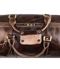 Кожаная дорожная сумка на колесах для путешествий и командировок Vintage 14254 Коричневая фото, картинка, изображение