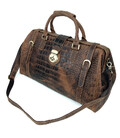 Кожаная дорожная сумка саквояж для поездок командировок и путешествий Vintage 14410 Коричневая фото, картинка, изображение