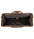 Кожаная дорожная сумка саквояж для поездок командировок и путешествий Vintage 14410 Коричневая фото, картинка, изображение