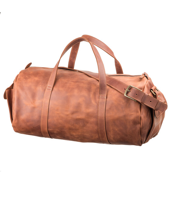 Сумка дорожная Grande Pelle 11047 винтажная кожа Коричневая фото, картинка, изображение