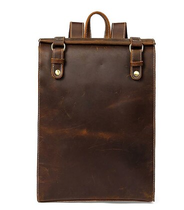 Рюкзак кожаный дорожный Vintage 14796 Коричневый фото, картинка, изображение