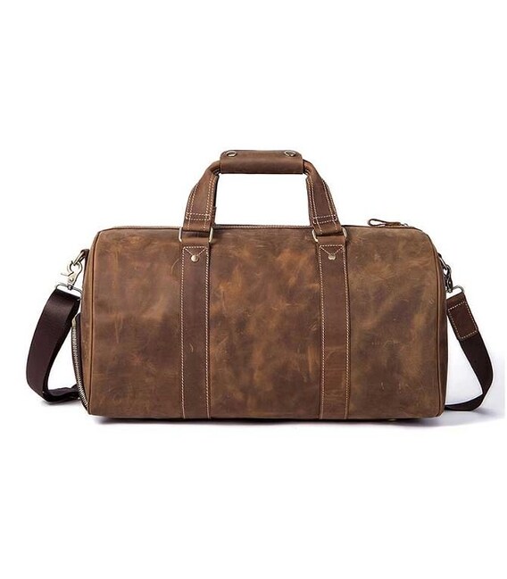 Сумка дорожня чоловіча шкіряна Vintage 14893 Коричнева картинка, зображення, фото