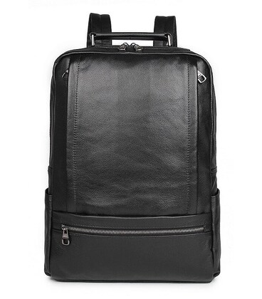 Шкіряний рюкзак для ноутбука роботи навчання та міста Vintage 14949 Чорний картинка, зображення, фото