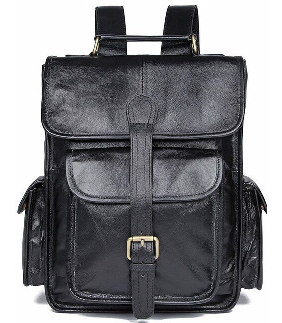 Рюкзак Vintage 14967 кожаный Черный фото, картинка, изображение