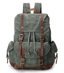 Рюкзак дорожній текстильний Vintage 20056 Зелений картинка, зображення, фото