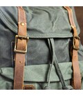 Рюкзак дорожный текстильный Vintage 20056 Зеленый фото, картинка, изображение