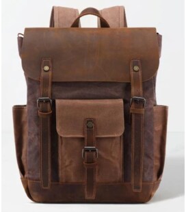 Рюкзак дорожній текстильний Vintage 20057 Коричневий картинка, зображення, фото