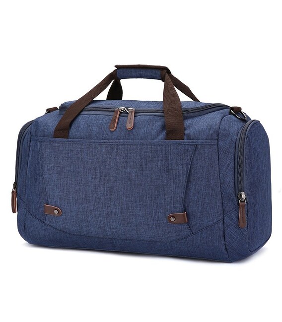 Дорожная сумка текстильная Vintage 20075 Синяя фото, картинка, изображение