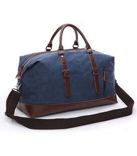 Текстильна дорожня сумка для поїздок спорту та подорожей Vintage 20083 Синя - картинка, зображення, фото дорожньої сумки