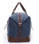 Текстильна дорожня сумка для поїздок спорту та подорожей Vintage 20083 Синя - картинка, зображення, фото дорожньої сумки