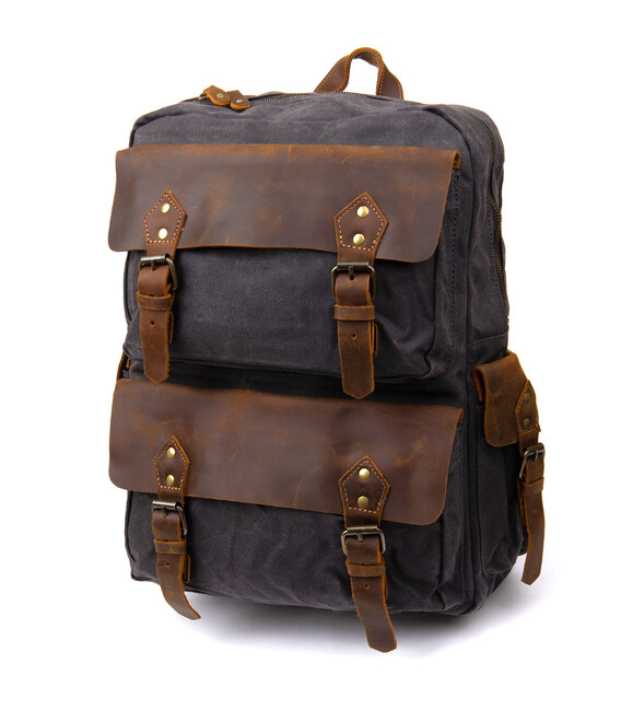 Рюкзак для подорожей Vintage 20108 Сірий картинка, зображення, фото