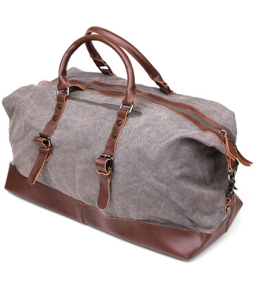 Текстильная дорожная сумка для поездок спорта и путешествий Vintage 20165 Серая фото, картинка, изображение