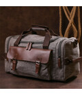 Текстильна дорожня сумка для поїздок спорту та подорожей Vintage 20191 Сіра - картинка, зображення, фото дорожньої сумки