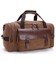Дорожная сумка текстильная с карманом Vintage 20193 Коричневая фото, картинка, изображение